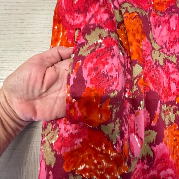 Michael Kors Floral‎ Dress W/Logo Buttons Sz 6 - Picture 12 of 13